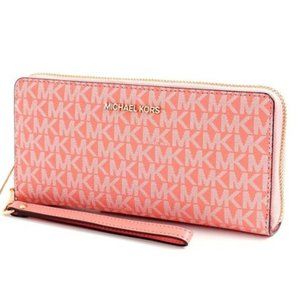 Michael Kors Jet Set Travel Large Continental Wristlet Wallet - Sherbert Multi
